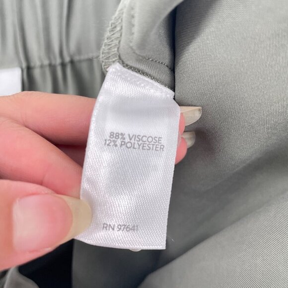 J. Jill Caraway Olive Green Belted Paperbag Skirt Womens Modest Size XLP Pockets - Picture 5 of 10